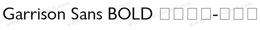 Garrison Sans BOLD 语言英文字体转换